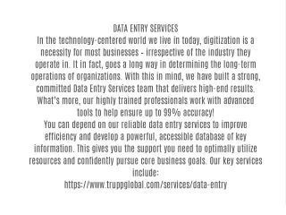 data entry services