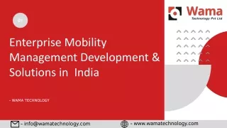 Enterprise Mobility Management Development & Solutions in India
