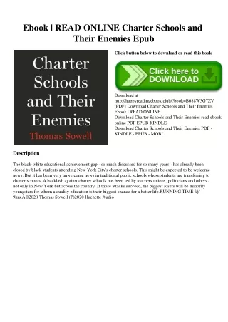 Ebook  READ ONLINE Charter Schools and Their Enemies Epub