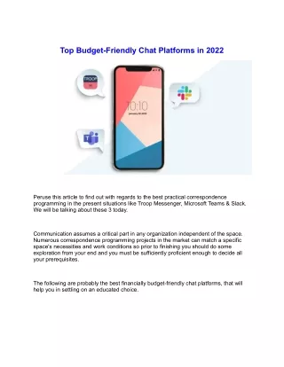Top Budget-Friendly Chat Platforms in 2022