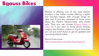 bgauss bikes