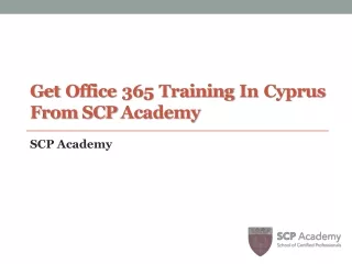 Get Office 365 Training in Cyprus from SCP Academy