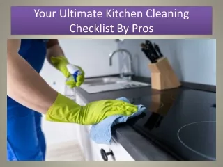 Your Ultimate Kitchen Cleaning Checklist By Pros