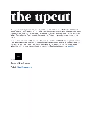 the upcut is a news platform that gives