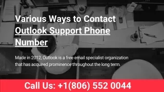 various ways to contact outlook support phone