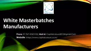 Why do we use Filler Masterbatches for platics