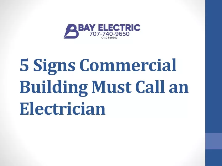 5 signs commercial building must call an electrician