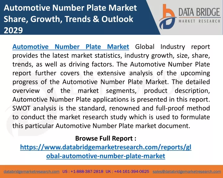 automotive number plate market share growth