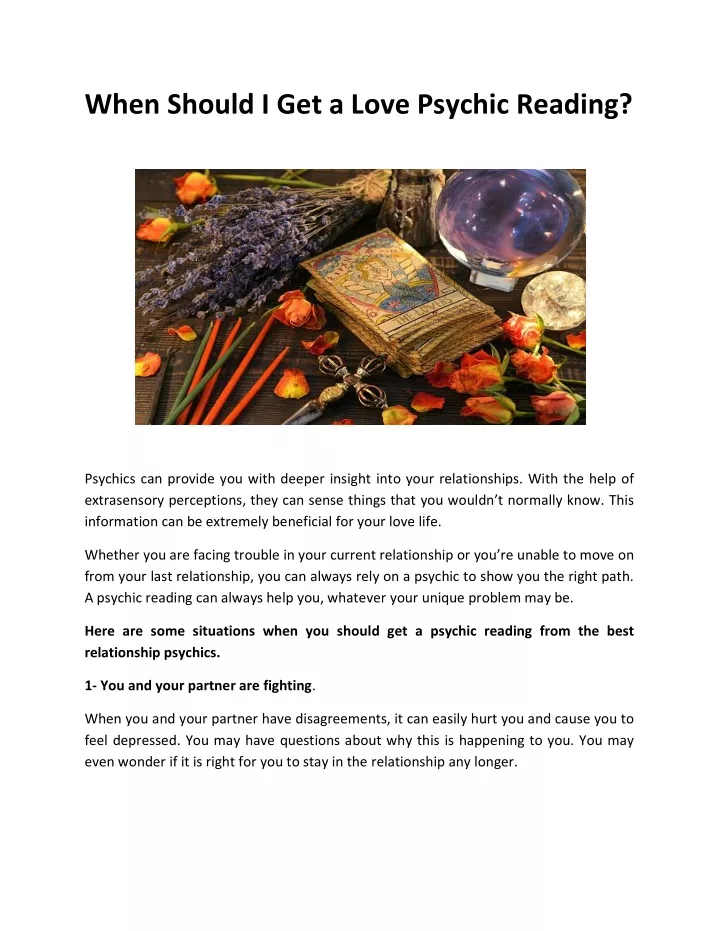 when should i get a love psychic reading