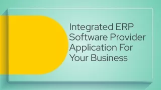 integrated erp software provider application