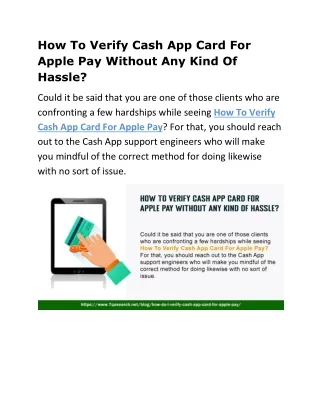 how to verify cash app card for apple pay without