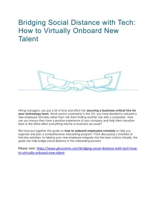 bridging social distance with tech