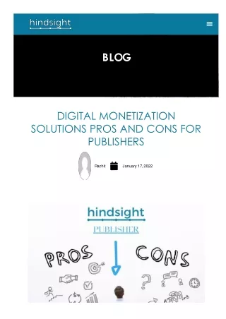 Digital Monetization Solutions Pros and Cons for Publishers