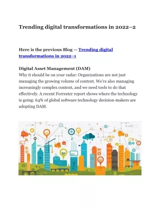 trending digital transformations in 2022 2
