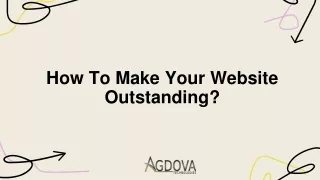 how to make your website outstanding