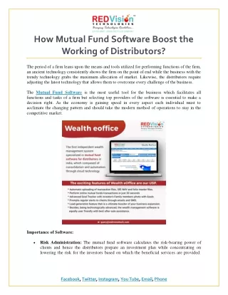 how mutual fund software boost the working