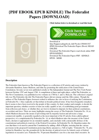 {PDF EBOOK EPUB KINDLE} The Federalist Papers {DOWNLOAD}