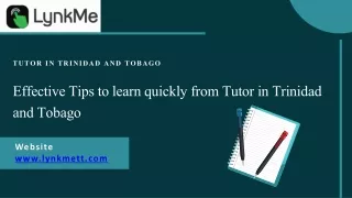 Tutor in Trinidad and Tobago- LynkMe