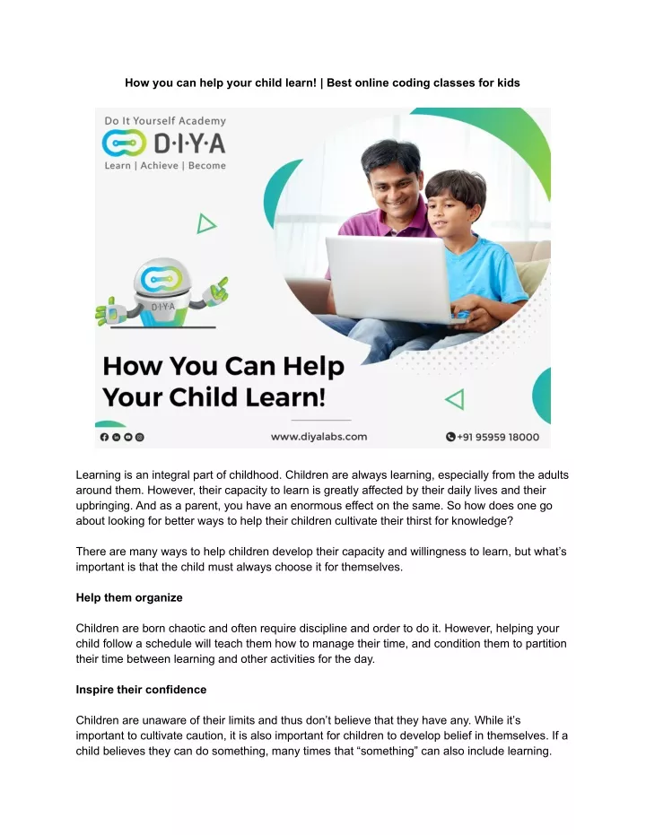 how you can help your child learn best online