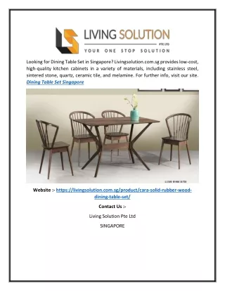 looking for dining table set in singapore