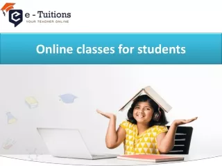 Online classes for students