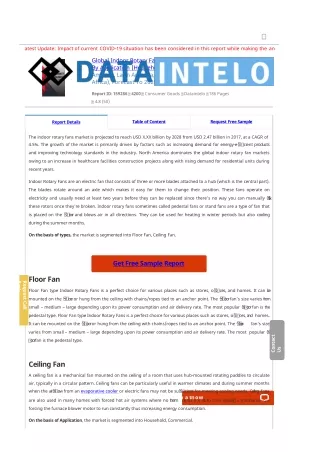 Indoor Rotary Fans Market Report | Global Forecast To 2028