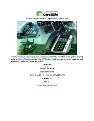 business telecom systems in south carolina