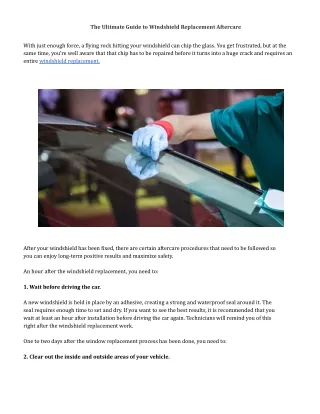 the ultimate guide to windshield replacement