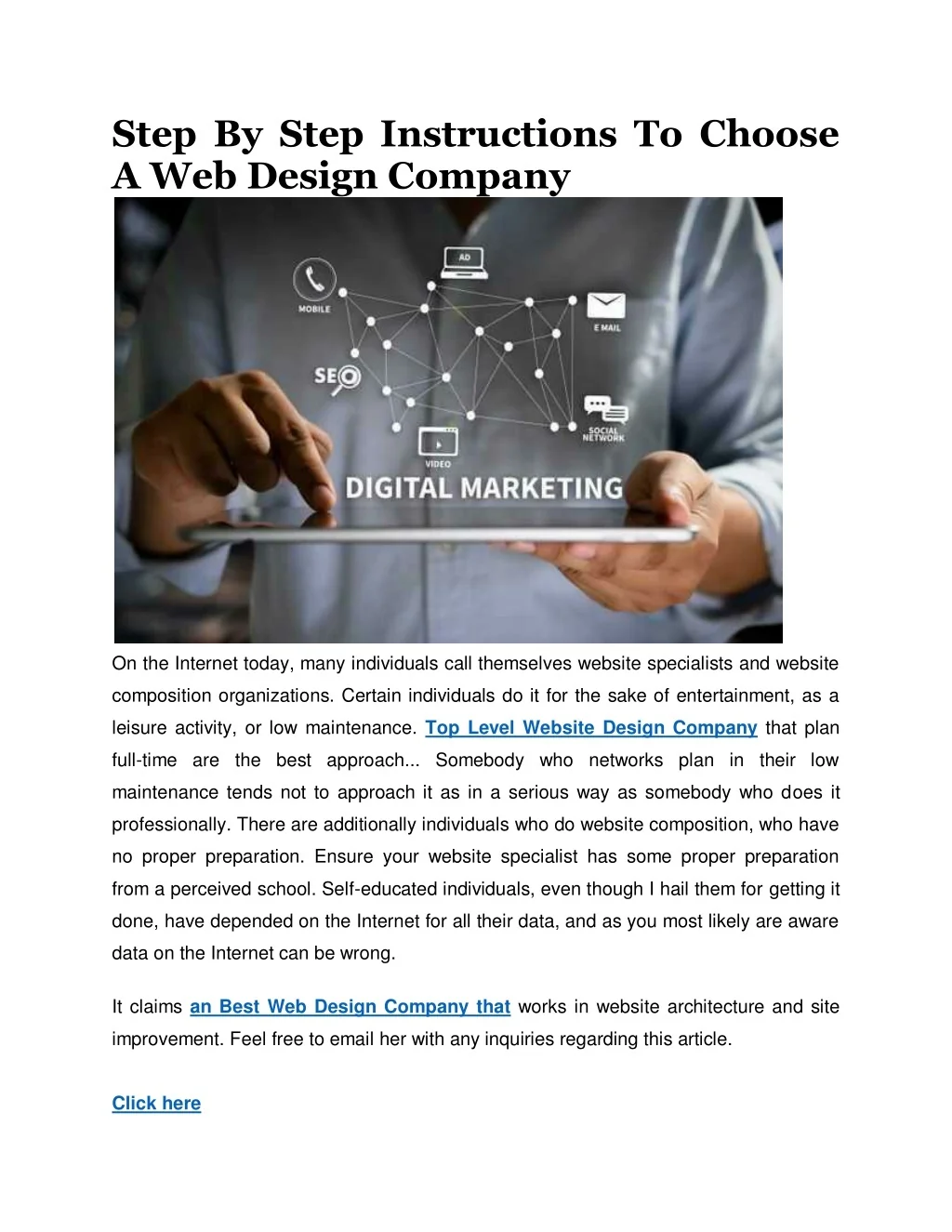 PPT - Step By Step Instructions To Choose A Web Design Company ...