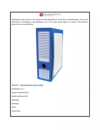 Büromaterialien online kaufen  Bürobedarf24.ch
