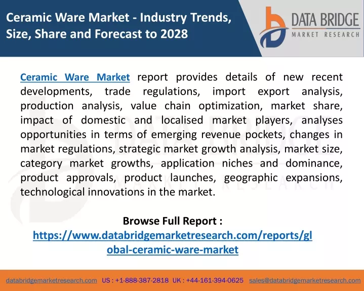 ceramic ware market industry trends size share