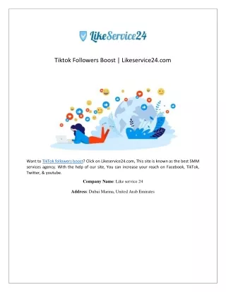 tiktok followers boost likeservice24 com
