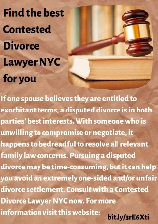 Find the best Contested Divorce Lawyer NYC for you