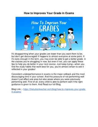 how to improves your grade in exams