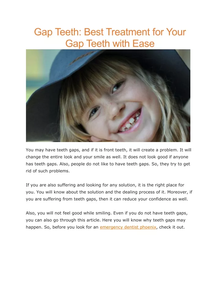 gap teeth best treatment for your gap teeth with