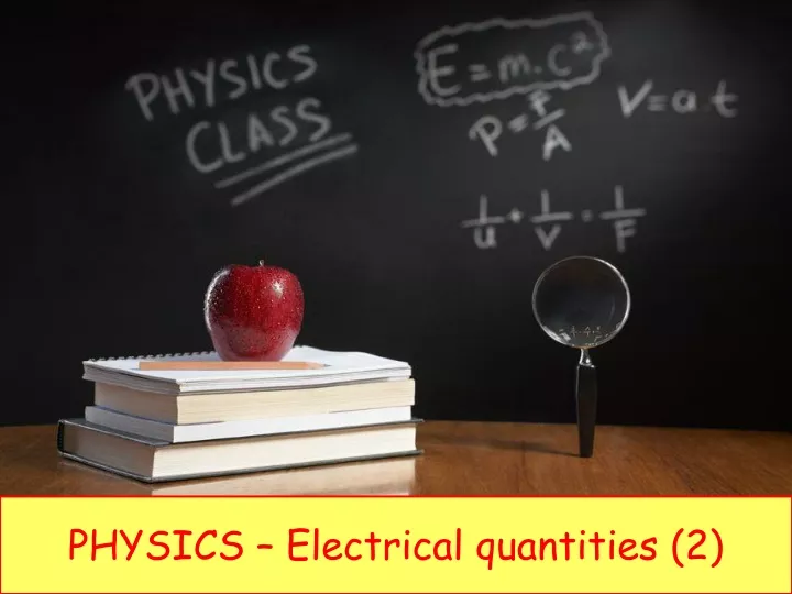 physics electrical quantities 2