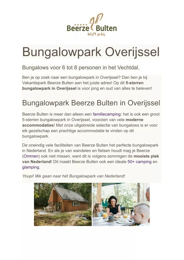 bungalowpark overijssel