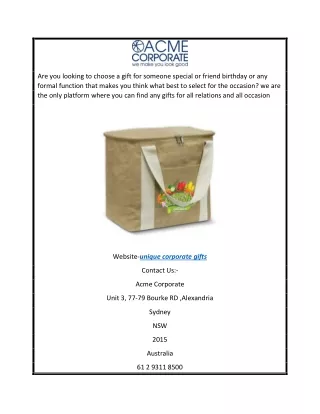Unique Corporate Gifts Online  Acmecorp.com.au