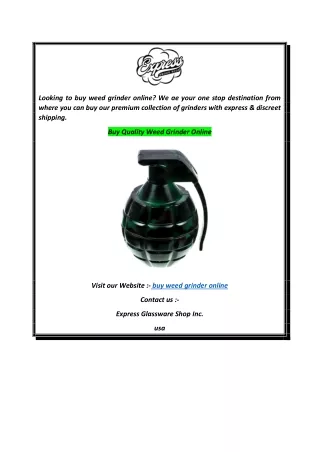 Buy Quality Weed Grinder Online