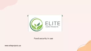 Food security in uae