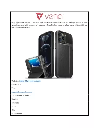 Iphone 12 Pro Max Card Case  Venaproducts.com