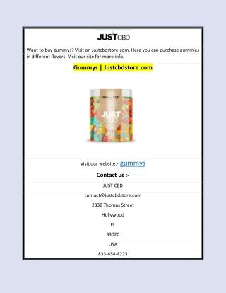 Gummys | Justcbdstore.com