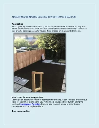 advantage of adding decking to your home garden