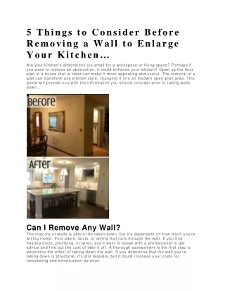 5 things to consider before removing a wall