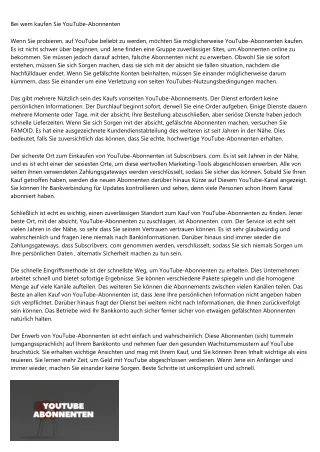 bei wem kaufen sie youtube abonnenten