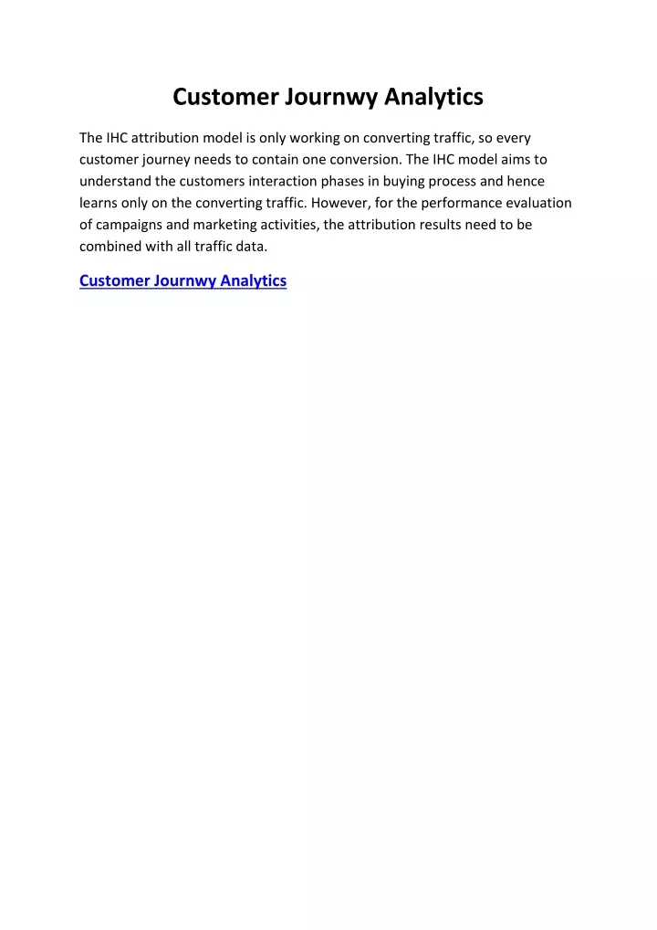 customer journwy analytics
