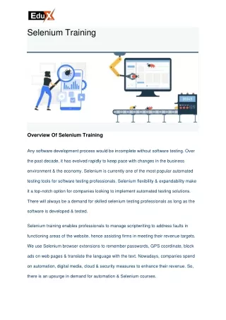 selenium testing online training