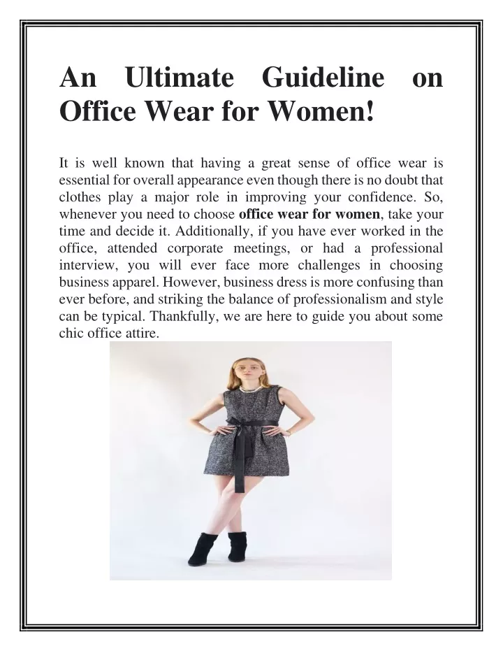 an ultimate guideline on office wear for women