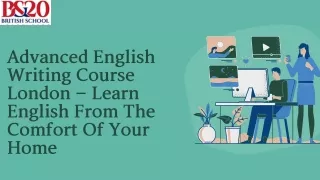 advanced english writing course london