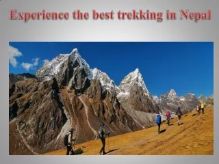 Experience the best trekking in Nepal